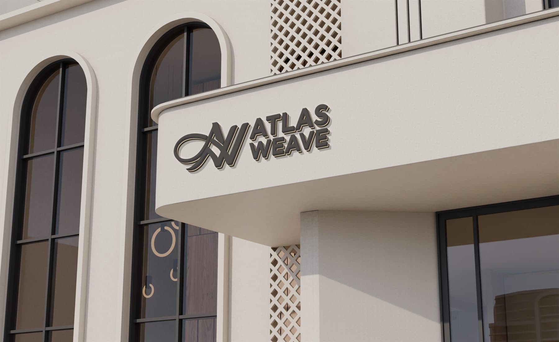 Atlas Weave branded signage